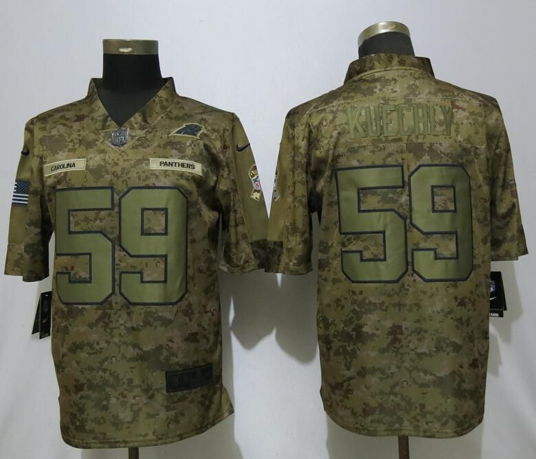 Men Carolina Panthers #59 Kuechly Nike Camo Salute to Service Limited NFL Jerseys->carolina panthers->NFL Jersey